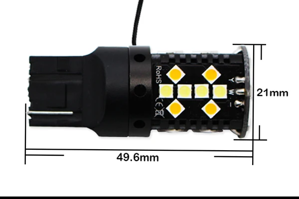 IJDM автомобильный без Hyper Flash 7440 светодиодный W21W T20 светодиодный лампы для- Toyota Camry LE SE дневные ходовые огни/указатели поворота