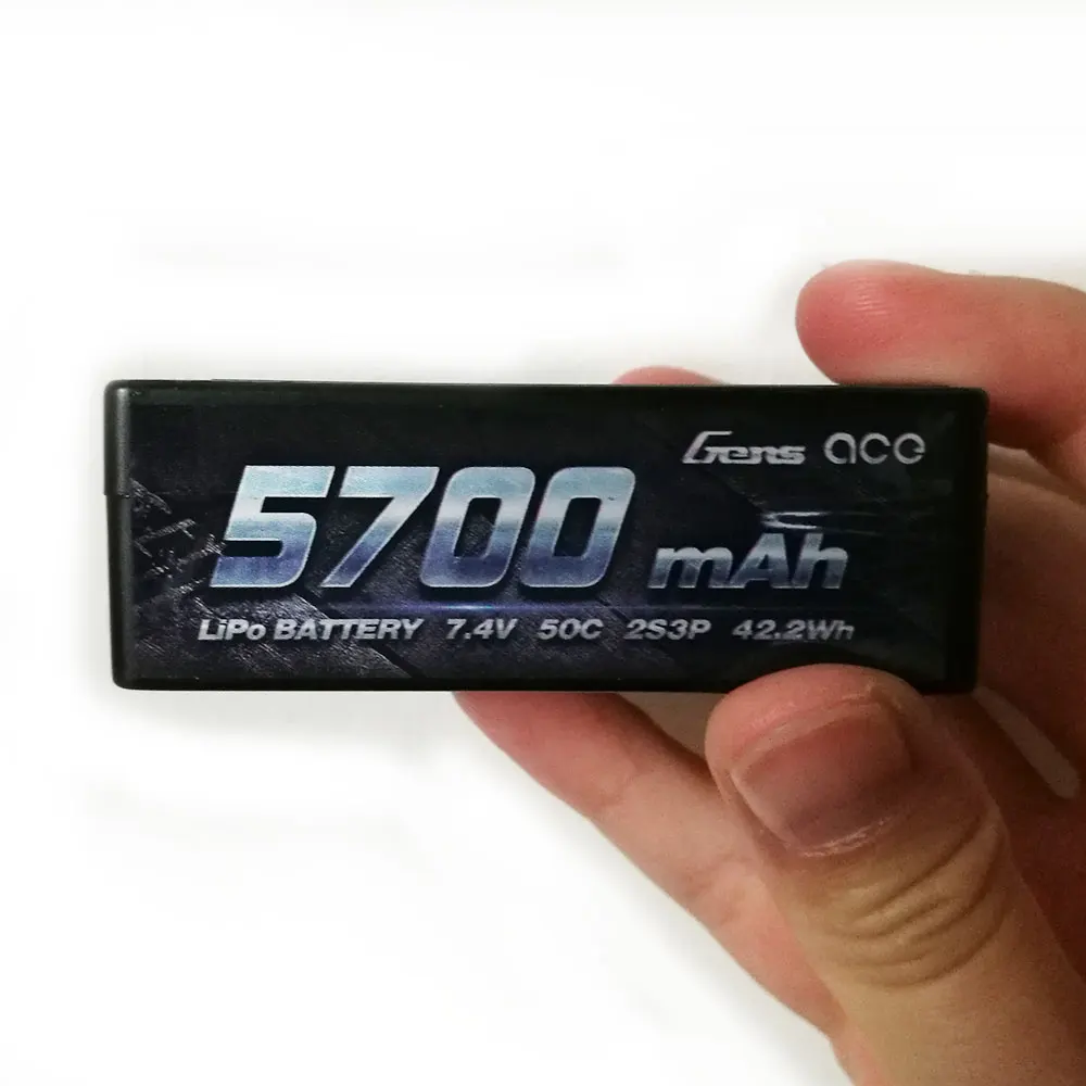 Gens ace Lipo аккумулятор 2S3P 5700mAh Lipo 7,4 V аккумулятор 50C Аккумулятор для 1/10 автомобилей 1/8 HPI BSD красный автомобиль RC автомобильные аксессуары