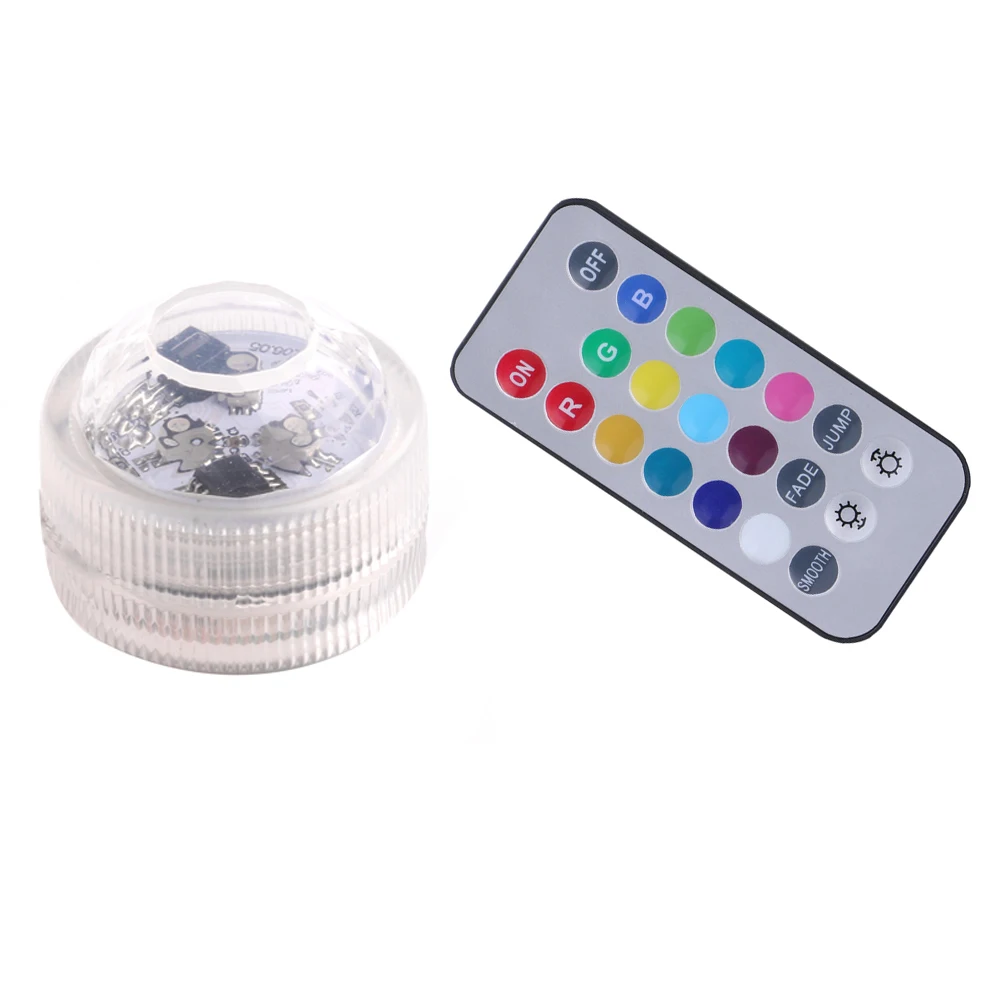 

LED Luminous Circular Candle Lights Change Battery Remote Diving Waterproof Hot