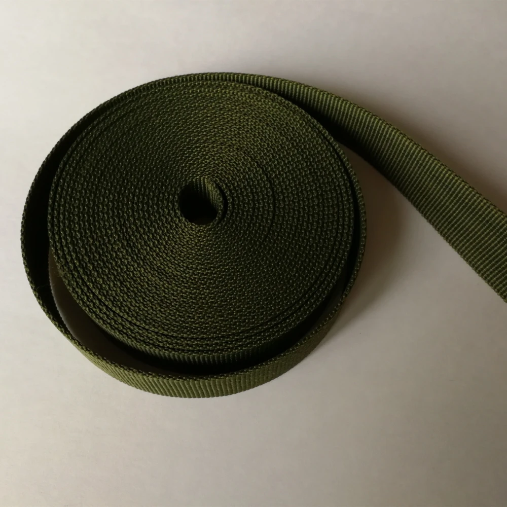 20 мм(0,8 дюйма) шириной 5 метров оливково-зеленая нейлоновая тесьма для армейской военной техники