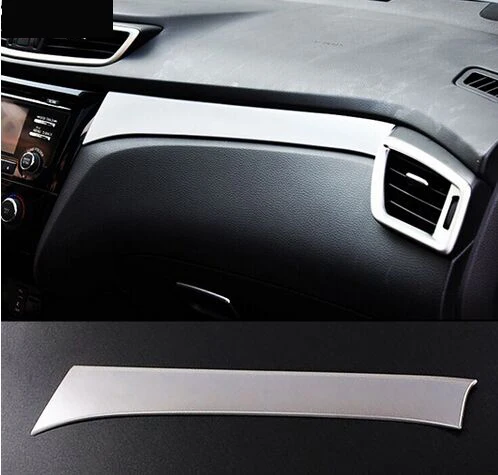 

ACCESSORIES FIT FOR 2014 2015 2016 nissan QASHQAI J11 CHROME CENTER CONSOLE COVER BEZEL TRIM DASHBOARD PANEL GRANISH