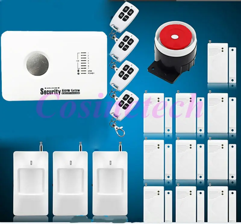 

315/433MH, 2262 code APP control GSM alarm system with 3 wired and 70 wireless defense zones Burglar Alarm System