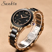 SUNKTA Women Watches Luxury Wrist Watch relogio feminino Clock for Women Milanese Steel Lady Rose Gold Quartz Ladies Watch 2019 SUNKTA Women Watches Luxury Wrist Watch relogio feminino Clock for Women Milanese Steel Lady Rose Gold Quartz Ladies Watch 2019