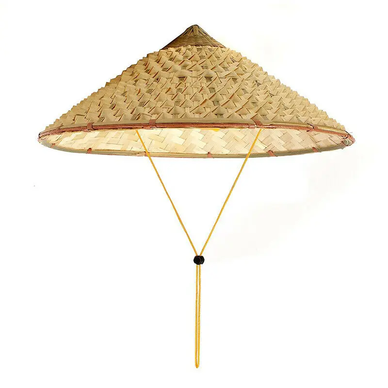 

Fashion-Vietnamese Japanese Coolie Straw Bamboo Cone Sun Hat Garden Farmer Fishing