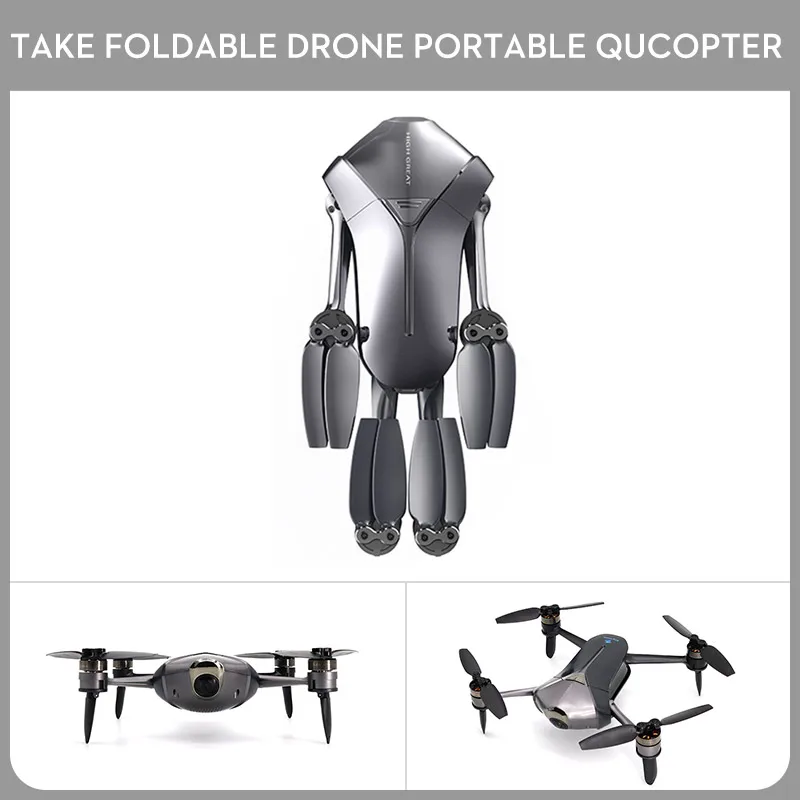 

HIGH GEART Take Foldable Drone Portable Quadcopter FPV UAV App Operating HD Camera