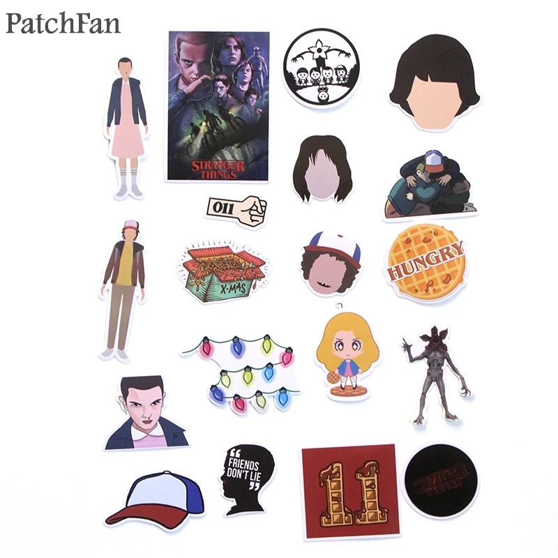 Patchfan 66 шт. очень странные дела ПВХ Водонепроницаемый мультфильм наклейки для