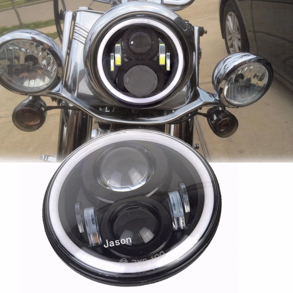 

7 Inch 60w LED Headlight with DRL Hi/lo Beam for 2007-2016 Jeep Wrangler Jk Tj Harley Davidson