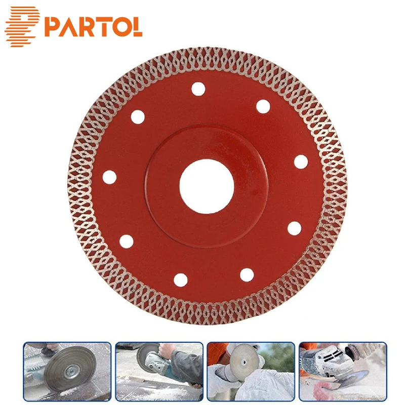 

Partol 4.5inch Circular Diamond Saw Blade Diamond X Teeth For Cutting Porcelain Ceramic Tile Granite Sandstone Marble Quartz