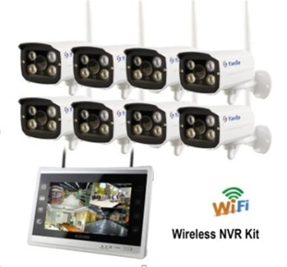 11 дюймов монитор Wirless 8CH WI-FI IP Камера NVR комплект