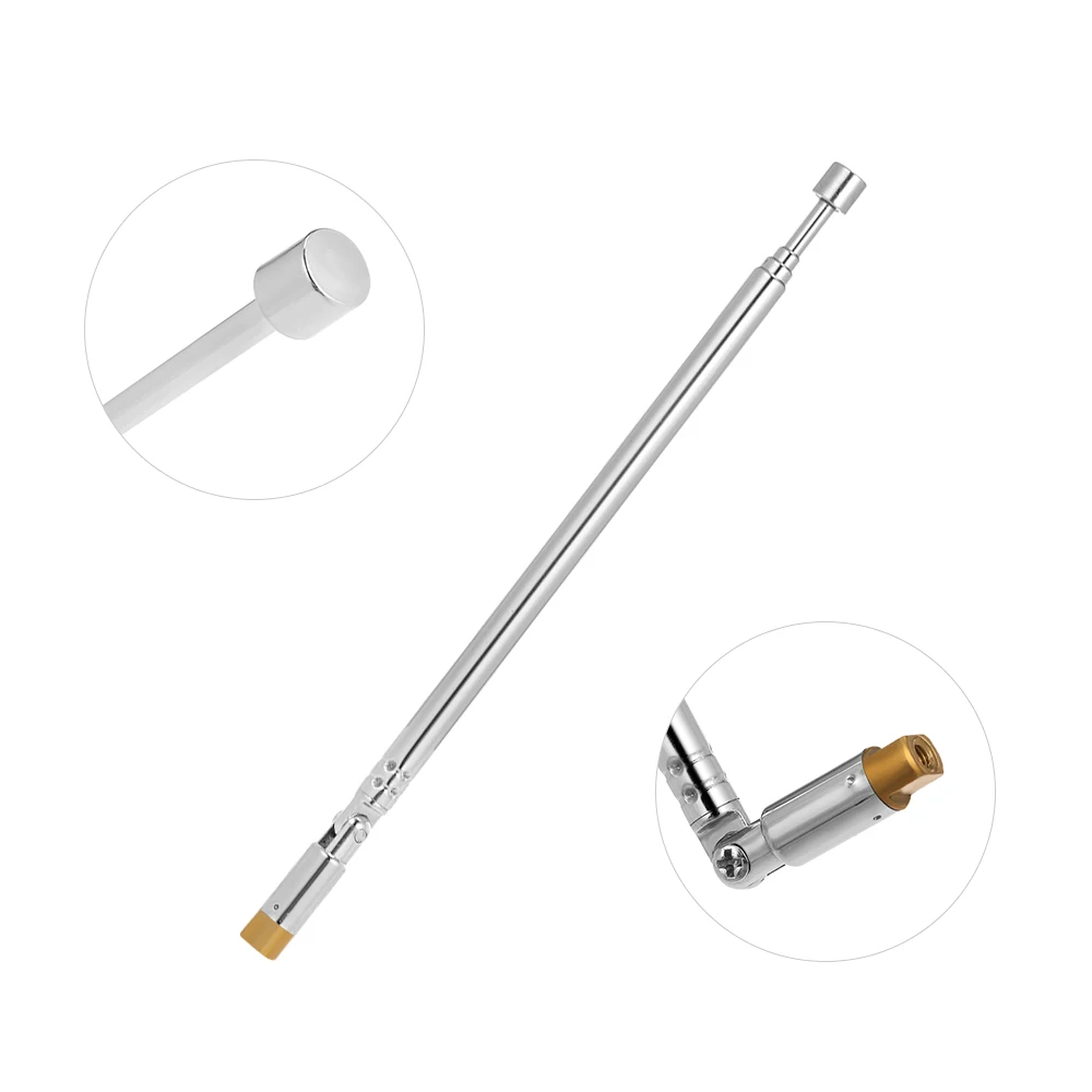 

Telescopic FM Radio TV Antenna 4 Sections Antenna 360° Rotatable