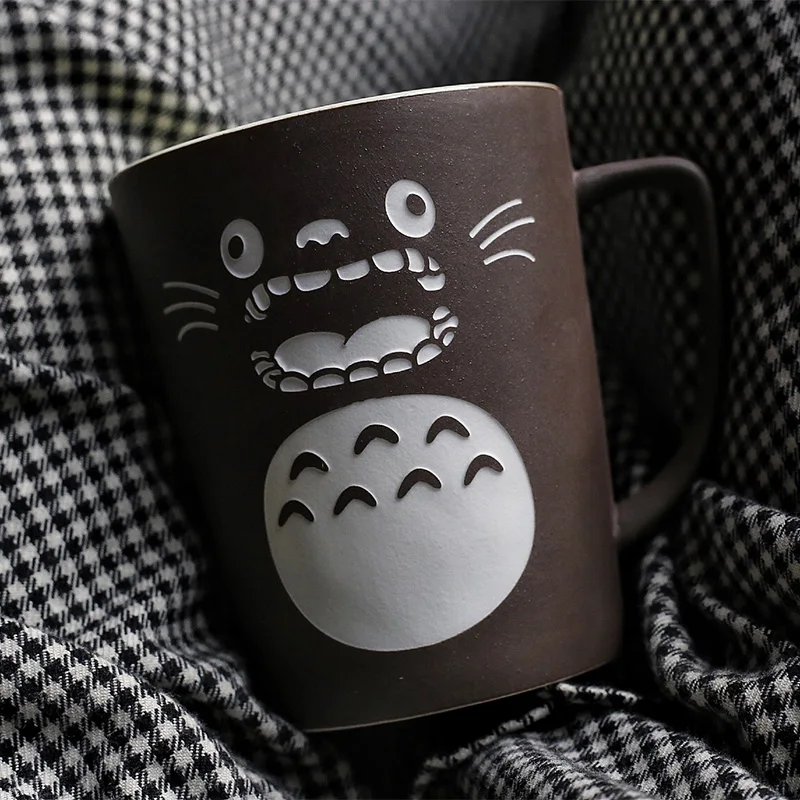 Милый мультфильм Tonari No Totoro керамика кофейная кружка аниме большой емкости Шиншилла чайная чашка с крышкой Ложка Рождественский подарок