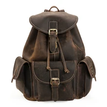 man travel bags genuine leather 2017 new fashion brand men brown cow leather vintage casual student backpack bags male 2017 popular hand carve china vintage genuine leather womens bags