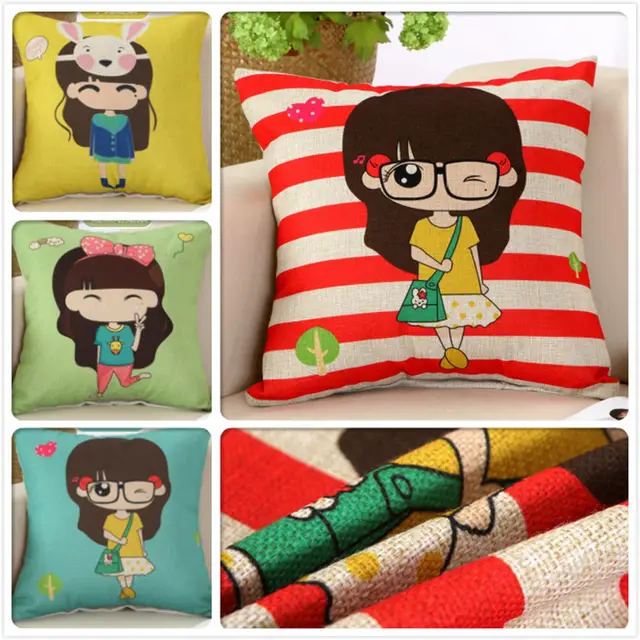 Cute Cushion Cover 18x18inch 45 45cm Student Birthday Gift Cushion Cover 18x18inch 45 45cm Student