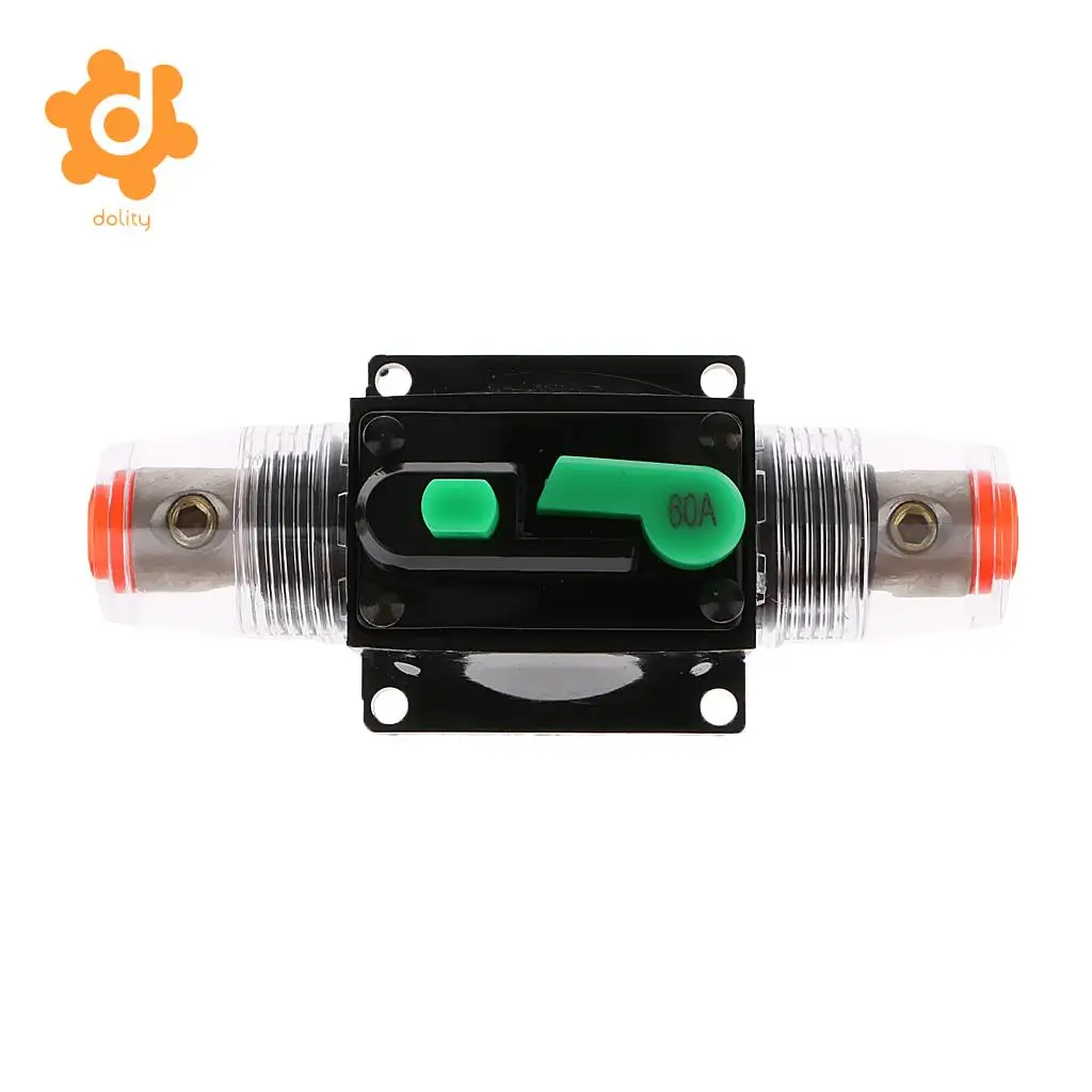 In-Line Manual Reset Circuit Breaker Car Stereo for AUDIo Fuse 12V/24V/32V 100A 80A 60A 15A 10A