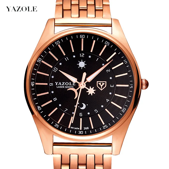 

YAZOLE Rose Gold Watch Men Top Brand Luxury Golden Wrist Watches For Men Male Clock Quartz Wristwatch Hours Relogio Masculino