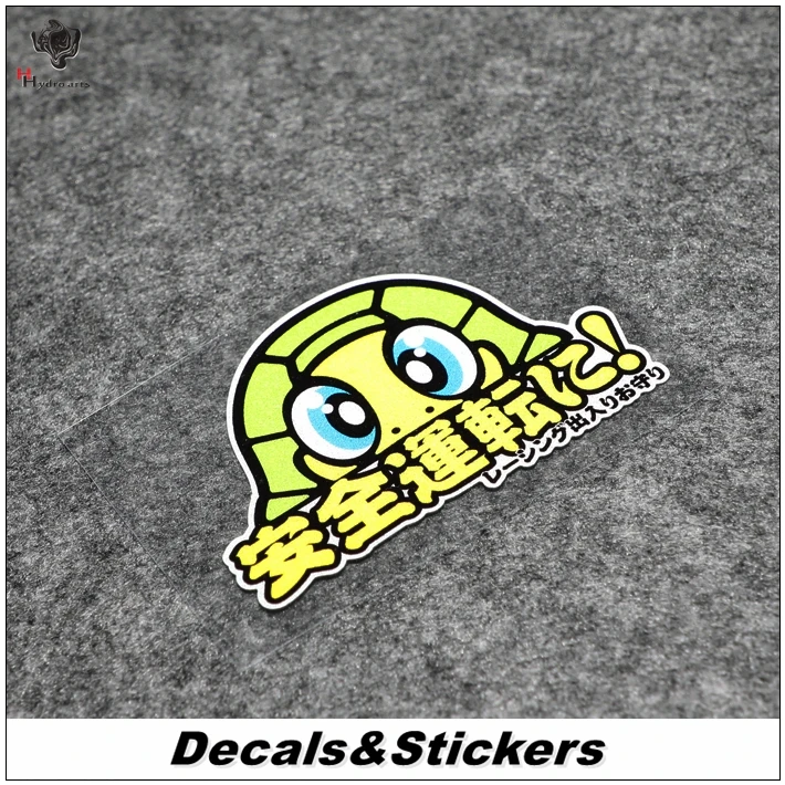 

NO.L168 Japan Turtle Safe Driving 3M Reflective Modified Stickers Car Glass Waterproof MOTO GP Decals Racing Motorcycle