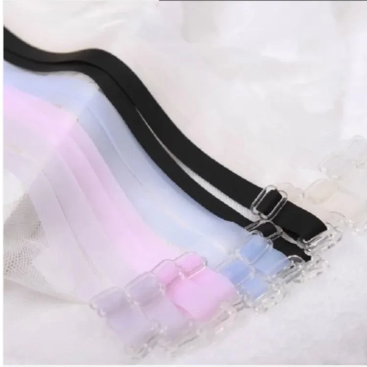 New 1 Pair Ladies Bra Shoulder Straps Invisible Clear Transparent