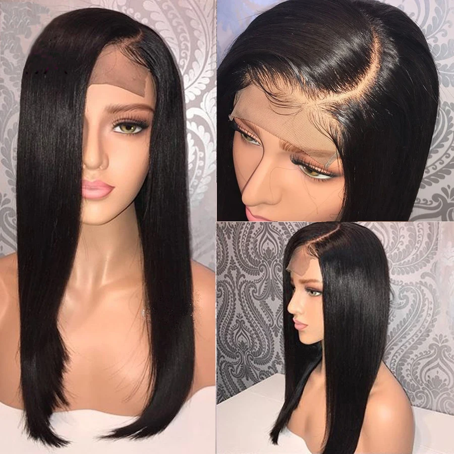 

Lace Front Human Hair Wigs 4x4 Closure Lace Wig Brazilian Straight Lace Front Wigs Pre Plucked With Full Baby Hair