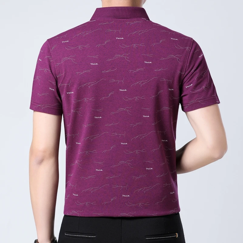  Short-sleeved men POLO Shirt 2019 Summer Loose mens POLO Shirts Cotton and Polyester Fiber and Span