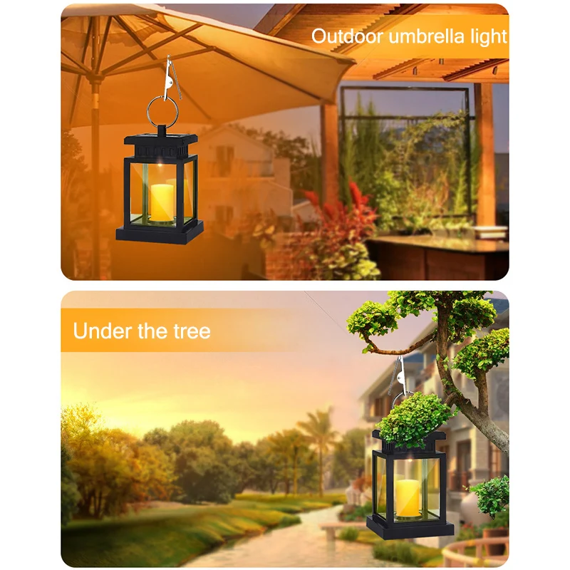 

Garden Solar Powered LED Candle Lantern Hanging Table Light Outdoor Decor Lamp MJJ88