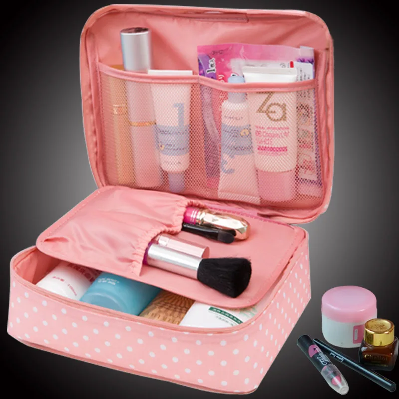 Neceser Zipper novo Homem Mulheres bolsa de Maquiagem saco de Cosmética e beleza caso Compõem Organizador de Higiene Pessoal kits saco de Lavagem De Viagem De Armazenamento bolsa