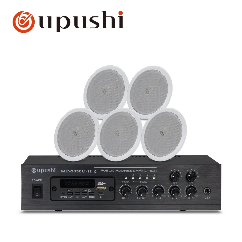 Комплект усилителя мощности Oupushi Mini Bluetooth 50 Вт с TD202 6 5 дюймовый потолочный динамик