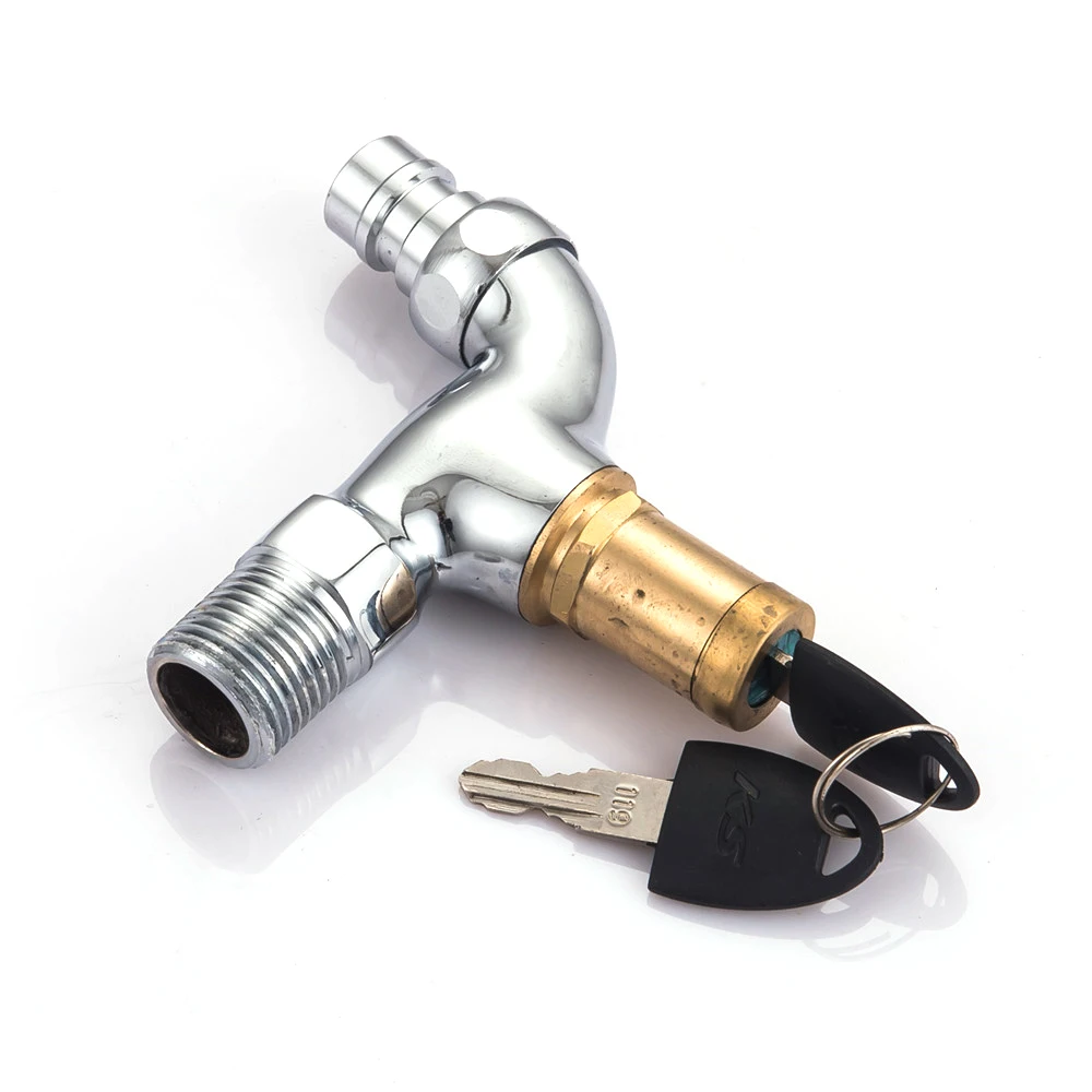 

New Copper Design Household Outdoor Anti-Theft Lock Washing Machine Mop Pool Key 4 Points Interface Faucet 2.4 * 11.0 * 7.0 cm