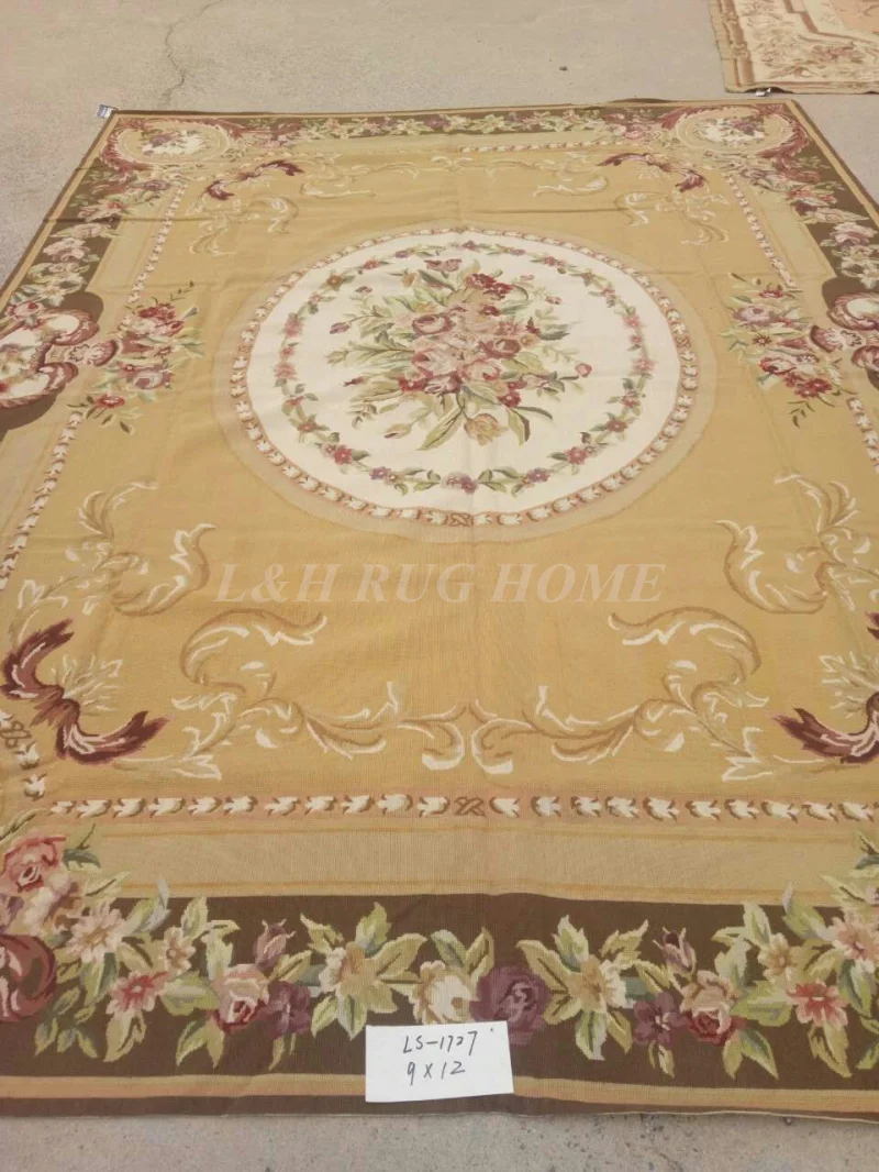 9'x12 ручной работы Нидлпойнт ковры с новозеландской шерсти ковры ручной работы