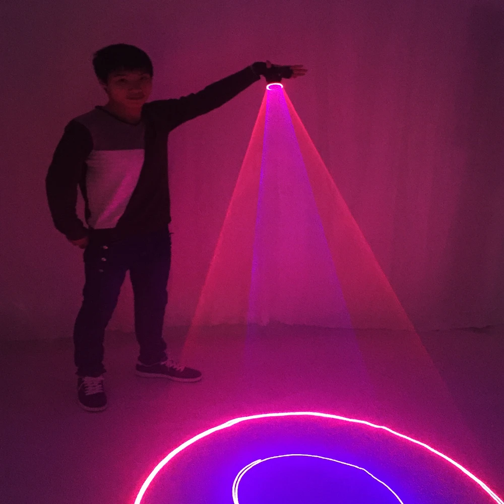 

Green Red Whirlwind Handheld Laser Cannon For DJ Dancing Club Rotating LED Glove LED luminous Costumes