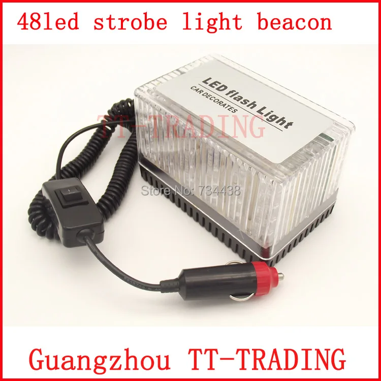 

car led strobe Warning light vehicle square flashing lamp emergency strobe light beacon with magnet DC12V red blue Amber white