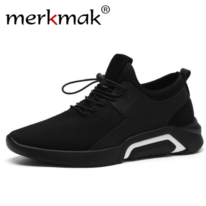 Merkmak العلامة التجارية 2019 جديد أحذية رياضية كاجوال الرجال تنفس مريحة شبكة حذاء رجالي أزياء شريط مرن المشي لينة الأحذية المسطحة Merkmak العلامة التجارية 2019 جديد أحذية رياضية كاجوال الرجال تنفس مريحة شبكة حذاء رجالي أزياء شريط مرن المشي لينة الأحذية المسطحة