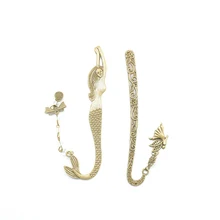 10 шт./партия Закладки закладки "Рыбка" для книг металлические ретро закладки китайские закладки Бронзовые Подвески для книг подарок Винтаж