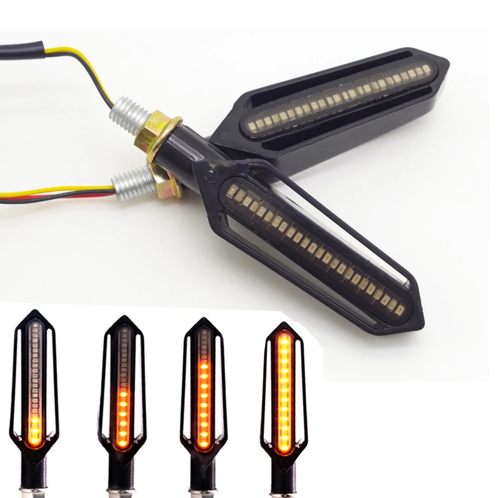 

Flowing motorcycle turn signal lights LED Amber Indcator Lamp Blinker Flasher FOR honda x-adv Yamaha vmax 1200 xt660 bajaj