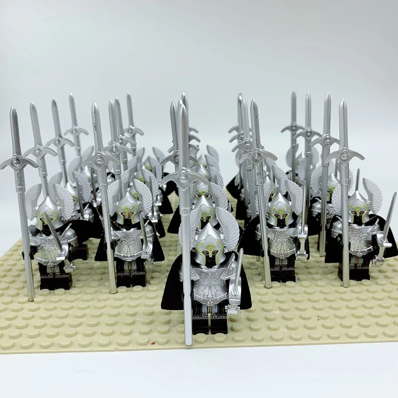 

21Pcs/Lot Knights Fountain Guard Action Figure Soldier of Game Throne Sword Building Blocks Gift Children Toys