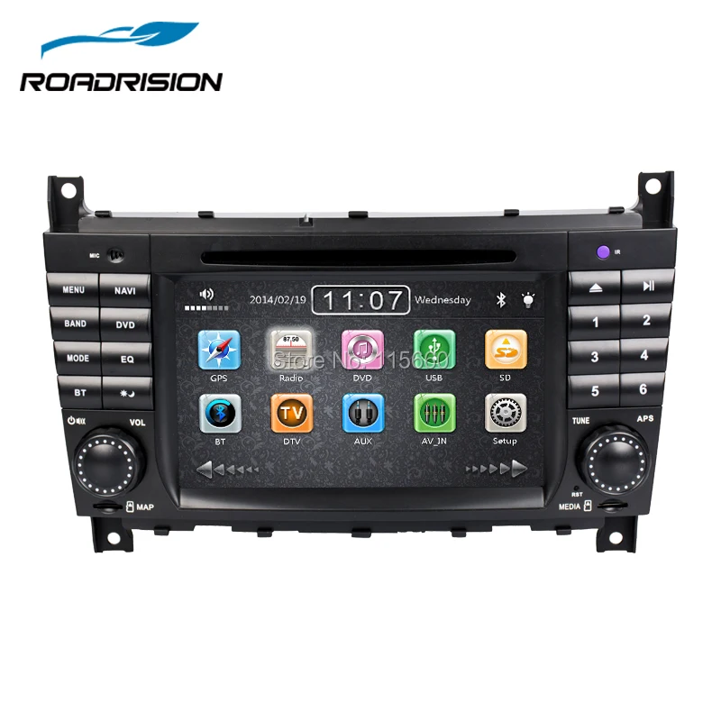 Автомобильный DVD плеер RoadRision 2Din для Mercedes Benz W203/W209/W169/w222/A Class/A160/C Class/C180/C200/CLK200/CLK350