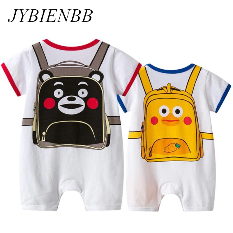 

Newborn Bebe Anime Kumamoto Poinko Clothes Suit Infant Romper Boys Girls Onesie School Bag Costume Outfit Loose Summer Jumpsuit