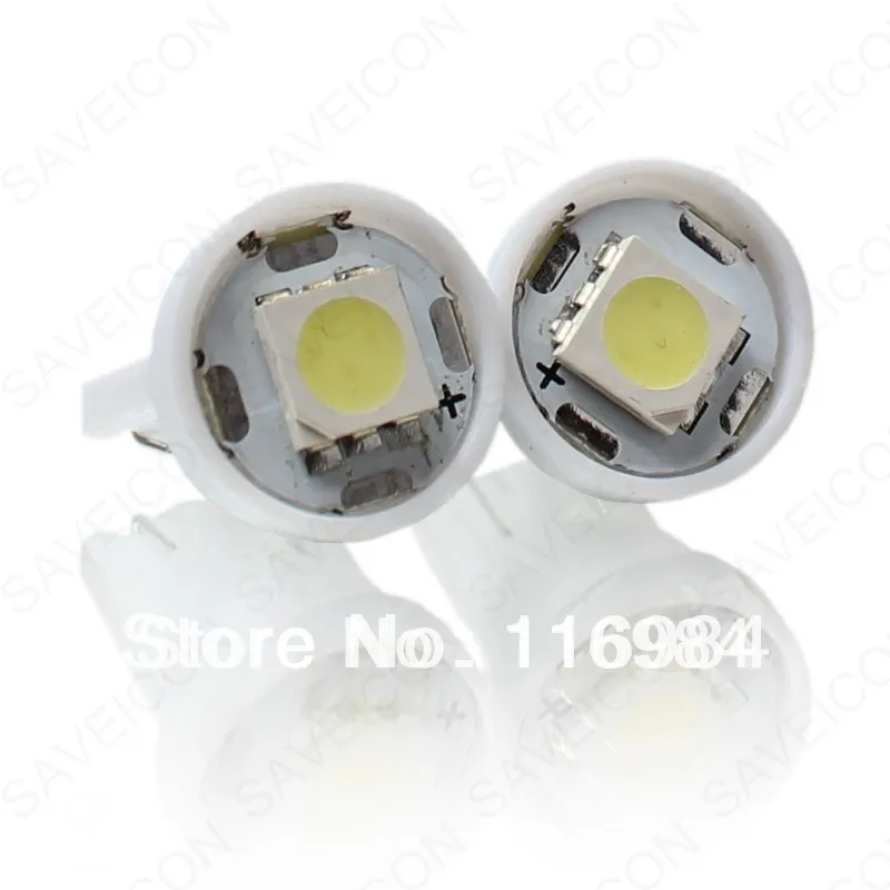5 шт х белый 12V T10 1 SMD клиновидный для салона Карта светодиодный светильник
