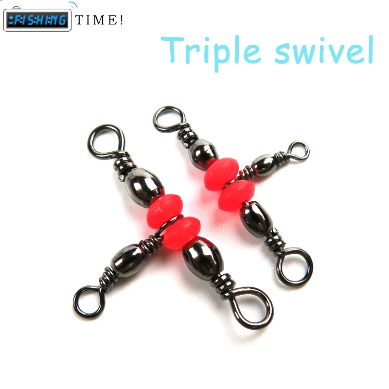 Black And Red Color Free Shipping 3 Way Brass Fishing Barrel Triple
