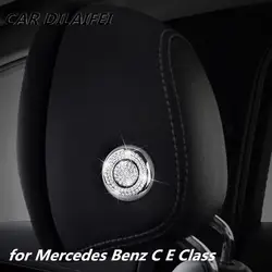 Автомобильный Стайлинг для Mercedes Benz C Class W205 GLC Class Автомобильный подголовник Кнопка украшение кольцо наклейка