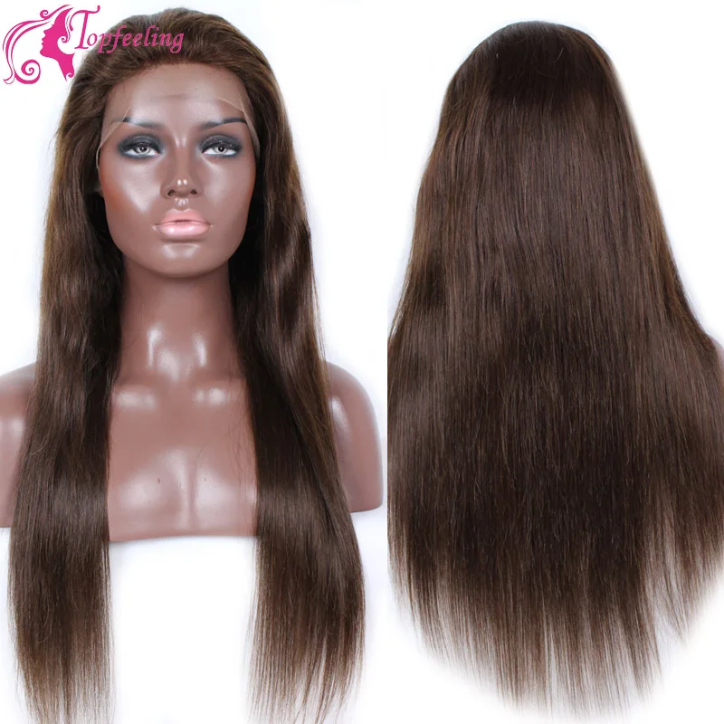 Queen Best Chocolate Brown Full Lace Wigs Glueless Front Lace