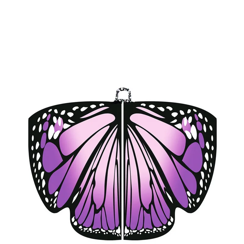 Женская накидка с крыльями бабочки павлин ткань женская бабочка крыло шаль шарфы женские Нимфа пончо костюм аксессуар - Цвет: style-F