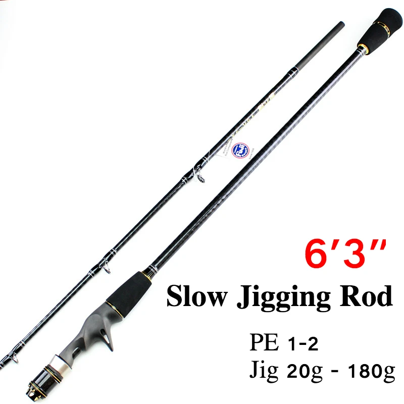 Castfun 1.9M 1+1 Section Slow Jig Rod Fuji Reel Seat And Ring Jig Rod