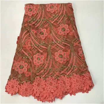 

pink New Design African Lace Fabric Guipure Lace White French Net Laces Fabric With Stones High Quality African Swiss Voile Lace