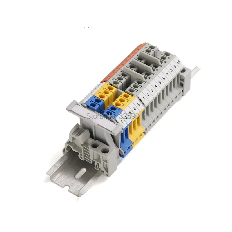 100PCS ZB5 Numbers UK3N Din Rail Terminal Blocks Maker Strips Label
