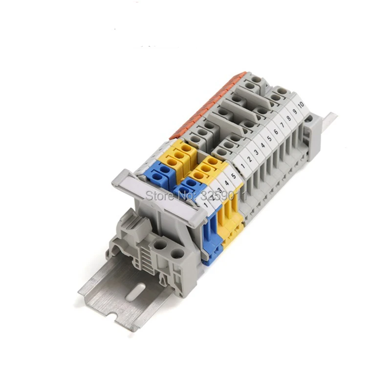100PCS ZB5 Numbers UK3N Din Rail Terminal Blocks Maker Strips Label plastic whitedin rail