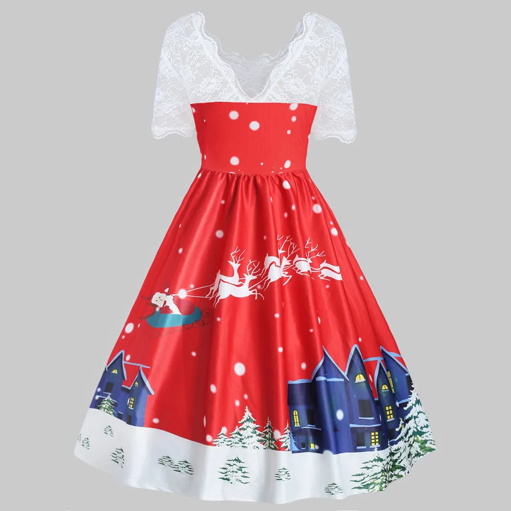 Кружевное платье для беременных; винтажное кружевное платье с рождественским принтом; вечерние платья; вечернее платье для беременных женщин