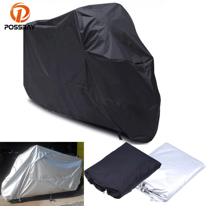 

POSSBAY M/L/XL/XXL/XXXL Universal Motorcycle Cover Waterproof Outdoor UV Protector Rain Dustproof Covers for Motor Bike Covers