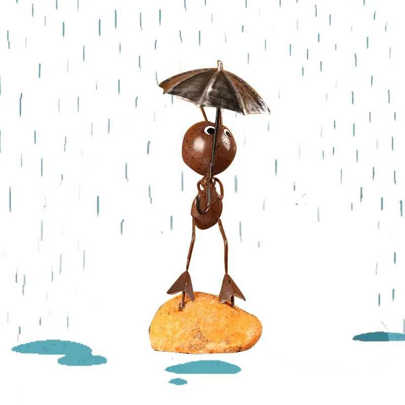 خمر القديم الحديد النمل الحلي التلفزيون مجلس الوزراء خزانة صغيرة الحلي لعب أعمال يدوية حديدية لطيف ديكور المنزل العفريت على الرف