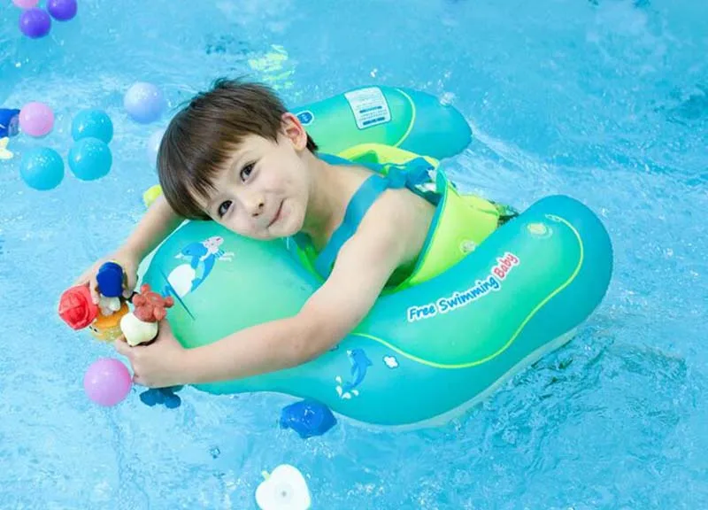 Anel de Natação do Bebê Novo Infantil Banho Círculo Axila Flutuante Crianças Nadar Piscina Acessórios Trainer Inflável Dupla Jangada Anéis 7 banho círculo axila flutuante crianças nadar piscina