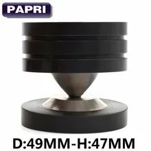 PAPRI 4PCS/Lot 49MM*47MM 304 Stainless Steel Graphite Spikes Feet Pad For speaker,amplifier,instrument,equipment,turntable,CD